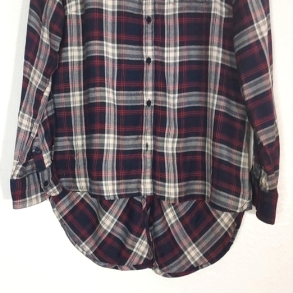 Karen Hart Plaid Tunic Button Back Size Medium - Picture 3 of 13